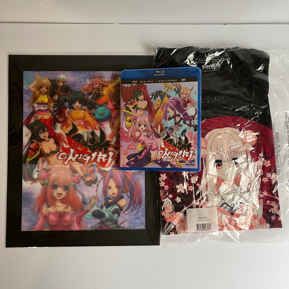 Sentai Filmworks Onigiri Anime Blu-ray DVD Combo L Shirt‎ Art Print Bundle New